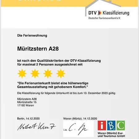Apartment Mueritzstern In Der Hafenresidenz